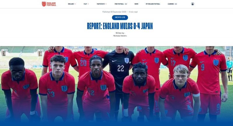 打服欧洲⁉️日本U18日前4-0狂胜英格兰U18！日本男足4-1德国