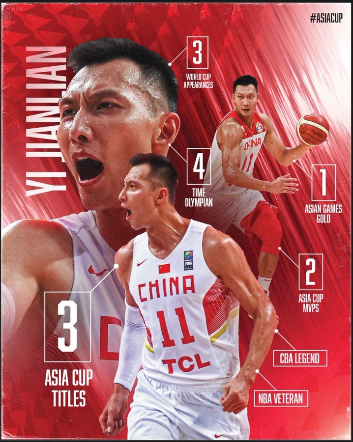FIBA官方晒易建联荣誉：如何诠释中国篮球传奇？