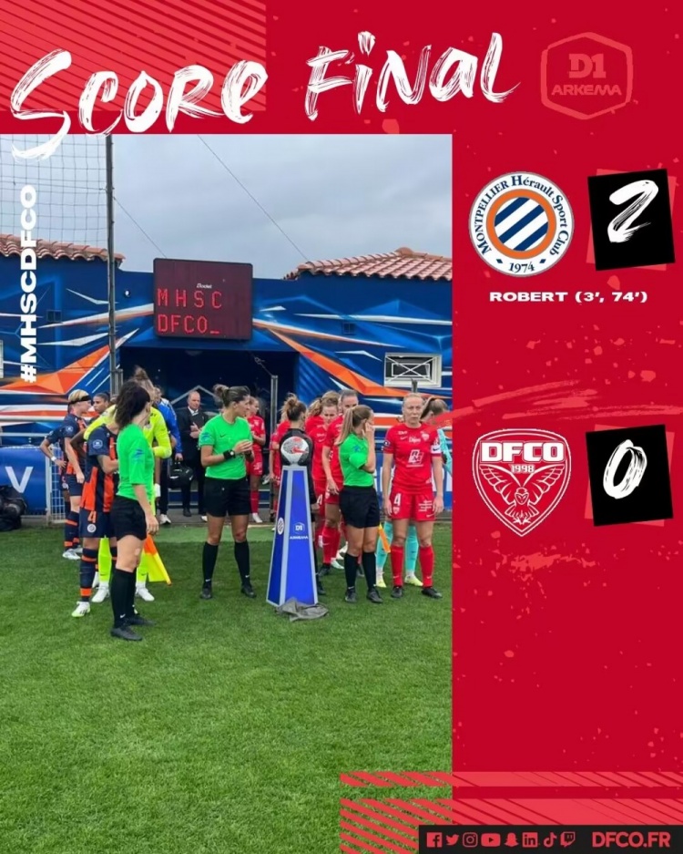 【万博足球】吴澄舒第79分钟替补登场迎来法女甲首秀,第戎女足0-2蒙彼利埃