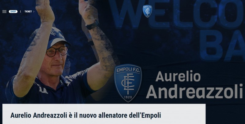 【万博足球】恩波利官宣新帅:安德烈亚佐利第四次回归俱乐部执教