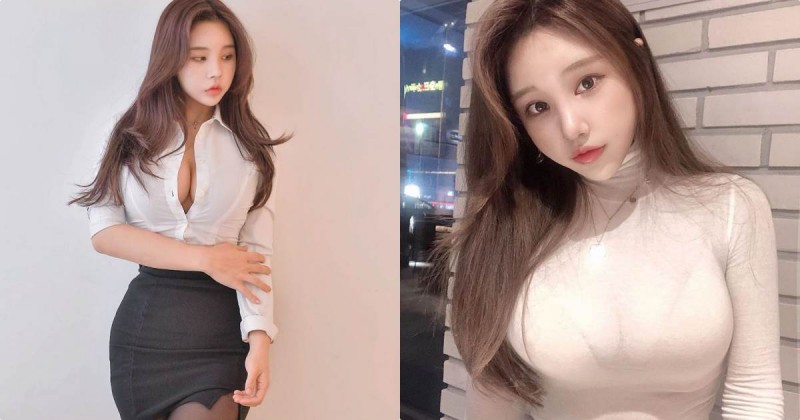 爆乳正妹「解開襯衫尺度辣翻」，「巨乳蹦出」事業線看光光了！