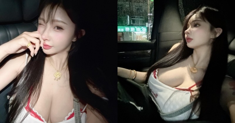 【万博娱乐】這樣的副駕可以嗎？巨乳辣妹「艾妃」爆乳搭車，「兩球肉肉」快掉出來