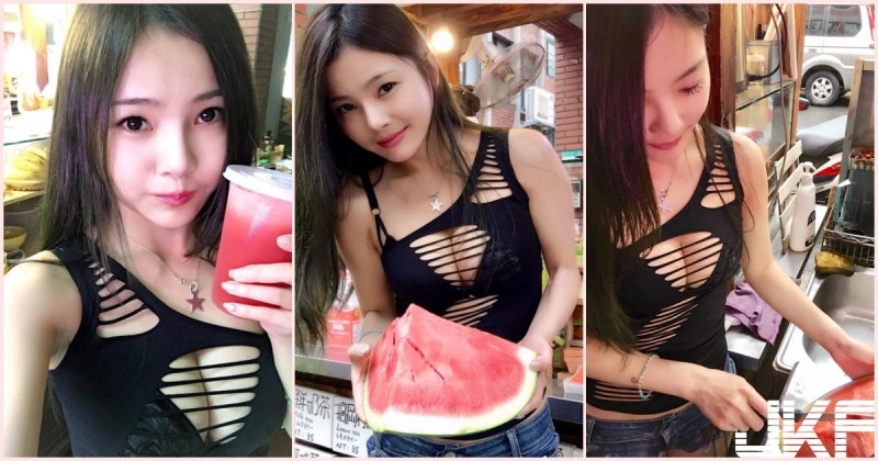 【万博娱乐】快衝了！台北市又見「水果攤正妹」D奶爆乳好犯規！臉書滿滿的「福利畫面」好養眼…