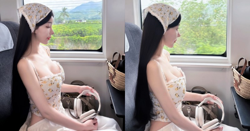 【万博娱乐】連假搭車注意！轉頭看見「爆乳小仙女」Miyo米優，比窗外風景還吸睛
