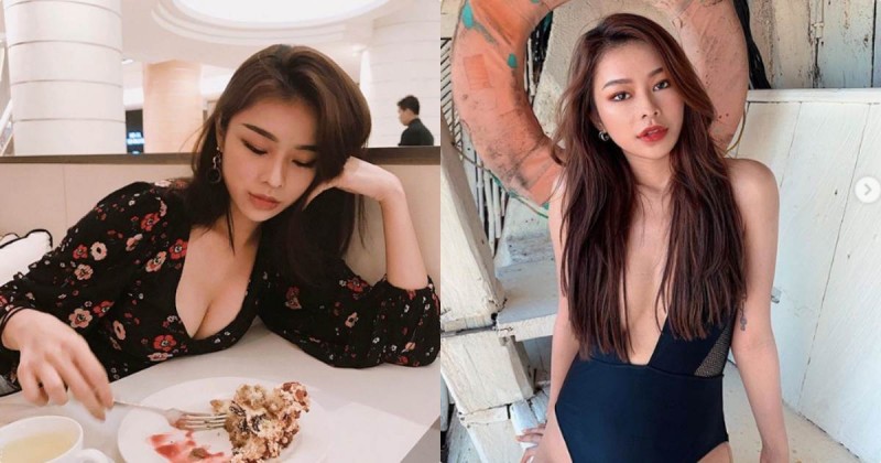 【万博娱乐】正妹Coco低頭用餐「深溝現形」,誘人事業線讓客人都心動了!