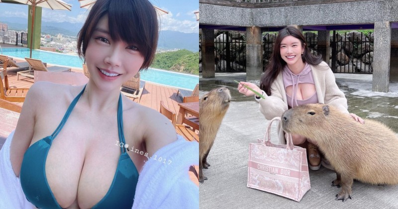 【万博娱乐】甜美正妹「爆乳餵水豚」!挖空設計「雪白雙球」大方放風,深邃溝溝太驚人!