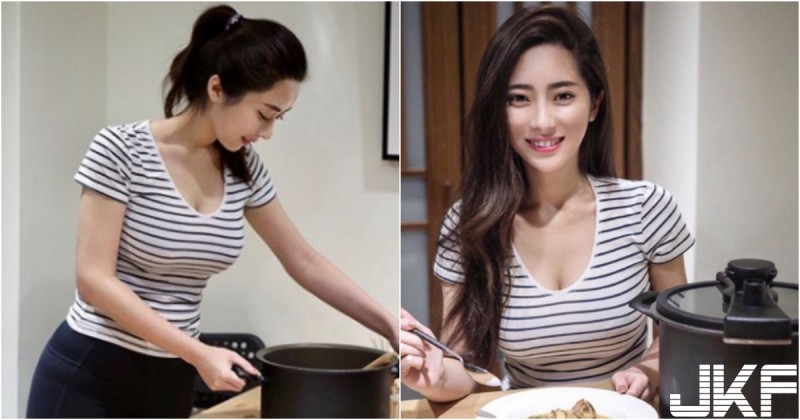 【万博娱乐】會計事務所「超正女秘書」！低頭煮飯「飽滿身材」無所遁形！好想跟她一起用餐啊！