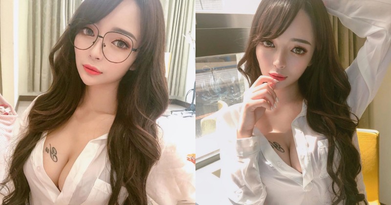 【万博娱乐】爆乳白襯衫94猛！小隻馬OL「妮妮nini」窗邊解扣曬奶，白嫩D杯像在發光！