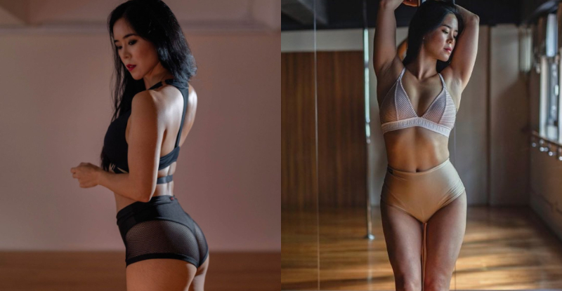 【万博娱乐】鋼管辣姊「Angie」力頂空中一字馬，「性感腹肌」後藏蜜桃臀