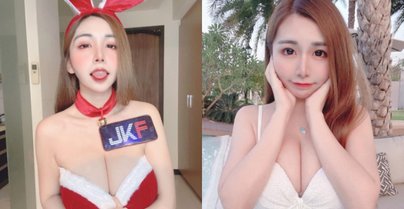 【万博娱乐】乖小孩才有！巨乳聖誕老人「周念薰」拉低領口爆乳大送福利