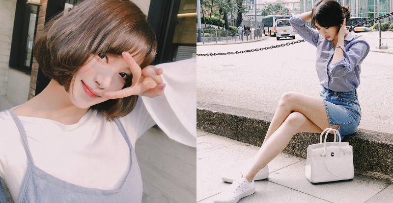 【万博娱乐】俏麗短髮妹「水汪大眼」散發清新氣質，圓領挖空大露「美嫩肌膚」！