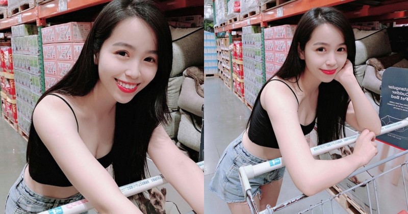 【万博娱乐】好市多大採購！甜美氣質正妹「Alva」細肩帶爆乳背心，「雪白美乳」若隱若現！