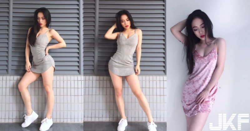 【万博娱乐】崇尚歐美風格「爆乳奶妹」，姿態撩人「只愛細肩帶」渾圓辣乳緊緊繃著快撐不住啦～