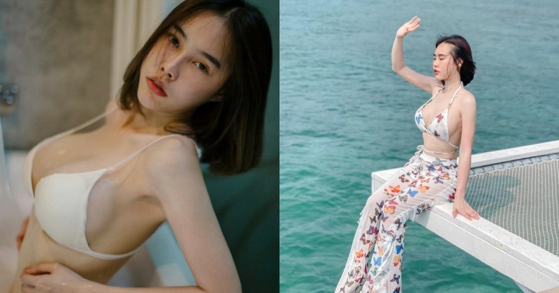 【万博娱乐】巨乳女友泰國度假「美胸大溢出」！乍看以為是「三顆球」在走動！