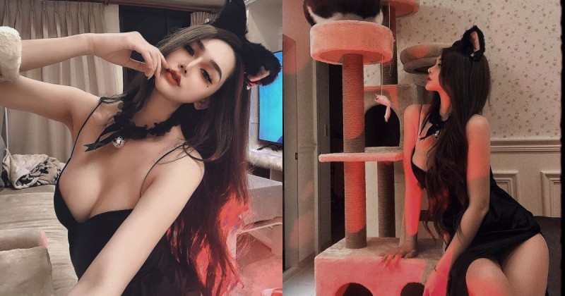 【万博娱乐】「巨乳貓貓」也想玩貓爬架！「窈窕正妹」Misa 蜜莎化身性感小貓咪，火辣到不行！