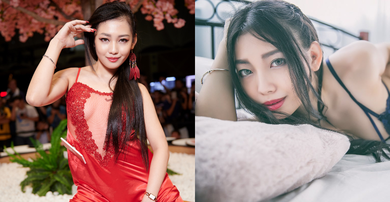 【万博娱乐】性感女郎「夏暮光」旋轉櫻花樹下M字開腿給拍　每圈轉過來尺度都更大！