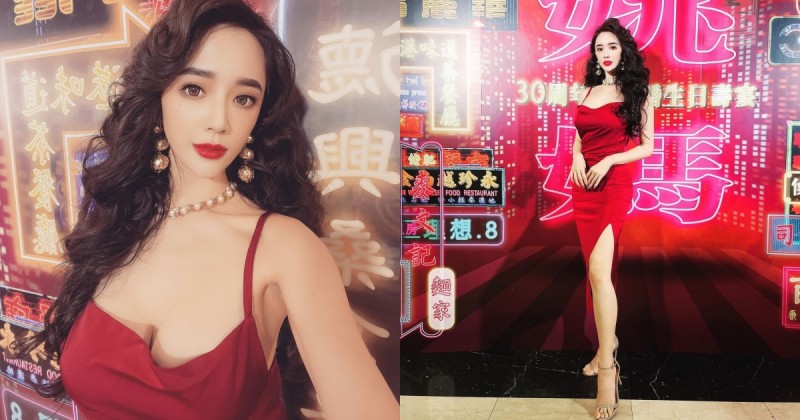 【万博娱乐】人氣正妹「Zihan Weng 子涵」港風造型超美艷！「渾圓雪乳」低胸禮服罩不住啊～