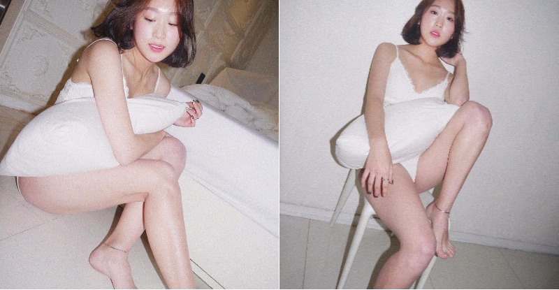 【万博娱乐】妹子性感睡衣大露「白嫩酥胸」加碼露出長腿，銷魂畫面讓人快要受不了啦…