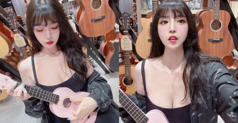 【万博娱乐】英文老師「宇倩Chloe」倒「雪嫩大乳」彈烏克麗麗，養眼畫面滿足粉絲身心靈