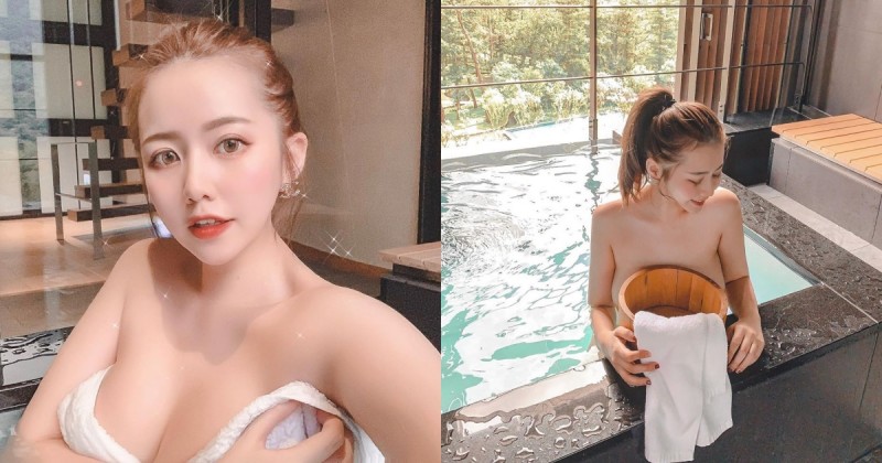 【万博娱乐】醫美診所老闆娘「bambi」泡湯不遮羞，渾圓美胸在浴盆後若隱若現superhot！