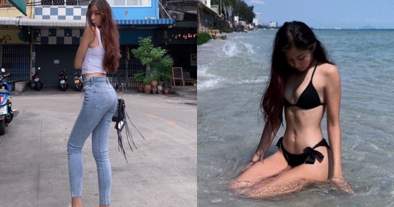 【万博娱乐】超強「逆天長腿妹」腿長100cm！骨感纖細比例超優，根本超模曲線！