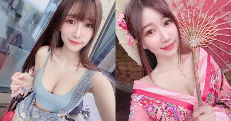 【万博娱乐】甜心正妹「小筑」粉嫩和服裝好誘惑，「性感大深V視角」太吸睛了！