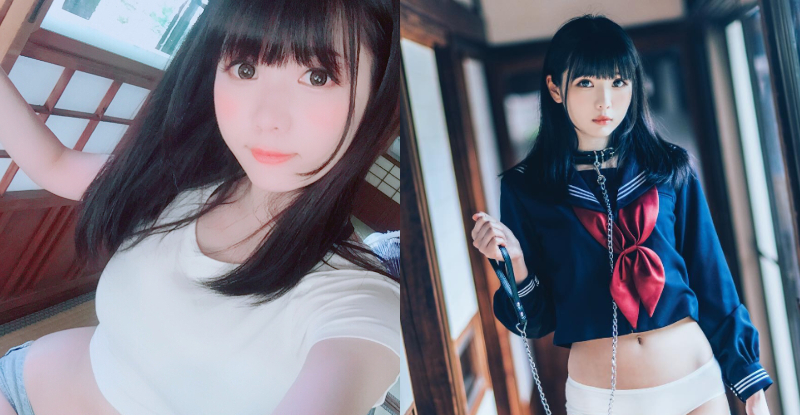 【万博娱乐】超甜美Coser換上「超逼人熱褲」　絕美背影露出逆天長腿和渾圓蜜桃！