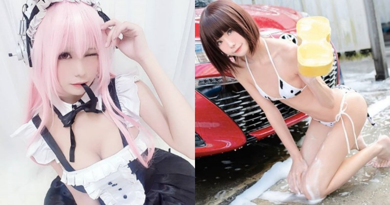 【万博娱乐】小奶也能很性感！甜美coser大膽穿衣秀「小蠻腰」，比基尼洗車好亮眼！