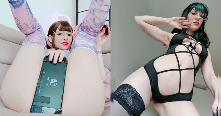 【万博娱乐】這樣曬 Switch 合理嗎？巨乳 Coser「腿夾遊戲機、手拿 A 漫」超火辣！上萬粉絲全嗨翻
