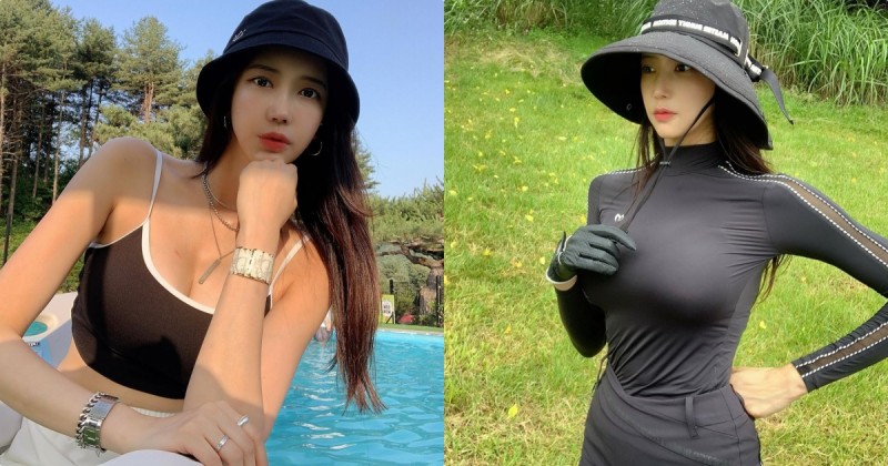 【万博娱乐】太辣了！「美胸高爾夫球正妹」」性感揮桿，惹火胸型也跟著凸出了！