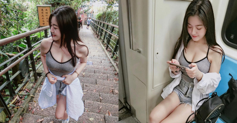 【万博娱乐】最火辣櫃姐「Judy Chiu」爆乳登山　細肩帶快撐不住飽滿乳量！