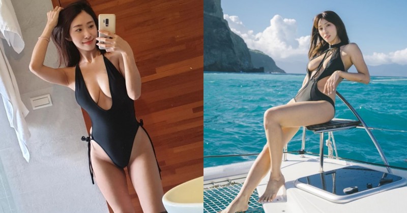 【万博娱乐】陽光正妹泳裝開中路秀「人字豪乳」！超強「水滴奶」弧度好完美！