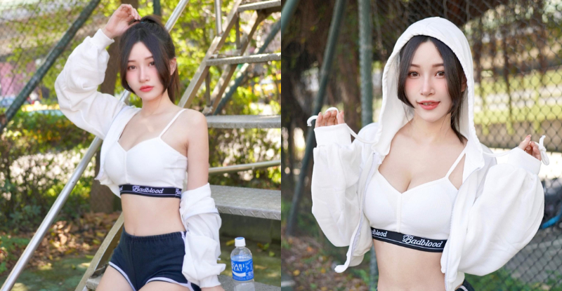 【万博娱乐】北科大捕獲陽光妹「妮娜張張」，運動內衣「爆乳細腰」震撼校園！