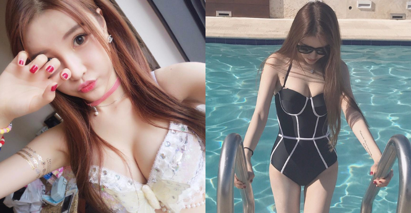 【万博娱乐】想抱緊處理！「清新正妹」無辜大眼好誘惑　池畔邊爆乳泳衣大露白嫩包子！
