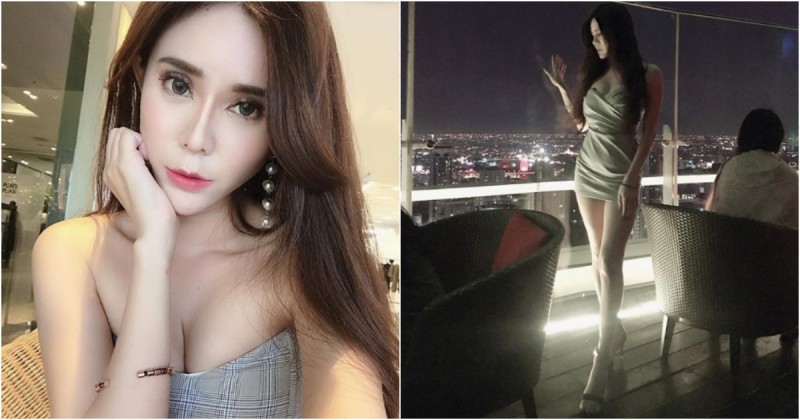 【万博娱乐】高空酒吧出現「長腿美人」NiNi火辣身材路人看呆 平時還最不愛穿褲子～