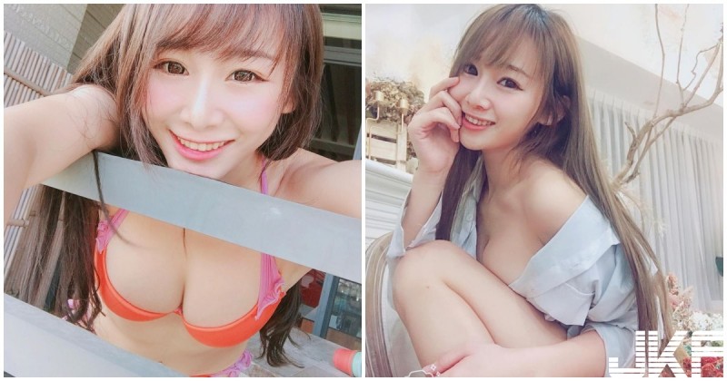 【万博娱乐】欄杆上有深溝！正妹一彎腰「深溝蹦出」，火辣角度看了好噴血！