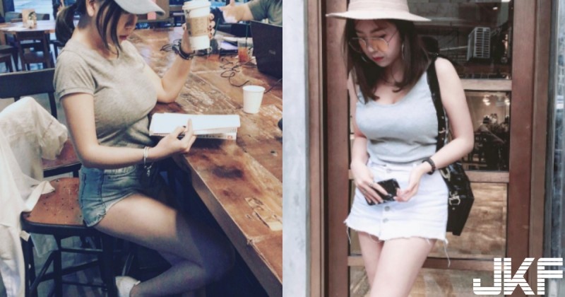 【万博娱乐】新竹咖啡廳「超胸巨奶妹」低頭讀書，直接把胸部「整個放在桌上」黑咖啡都喝成拿鐵啦～