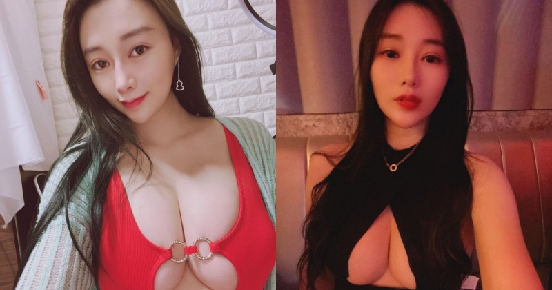 【万博娱乐】超兇「挖空戰袍」有夠犯規！巨乳正妹「Tina」豐滿上圍光看就快窒息！