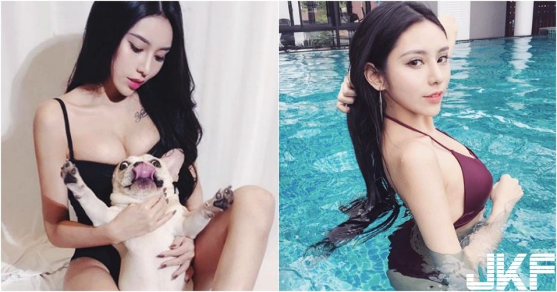 【万博娱乐】狗年好幸福！「爆乳正妹」身材太火辣！狗躺上去被「渾圓美乳」嚇到臉歪啊～