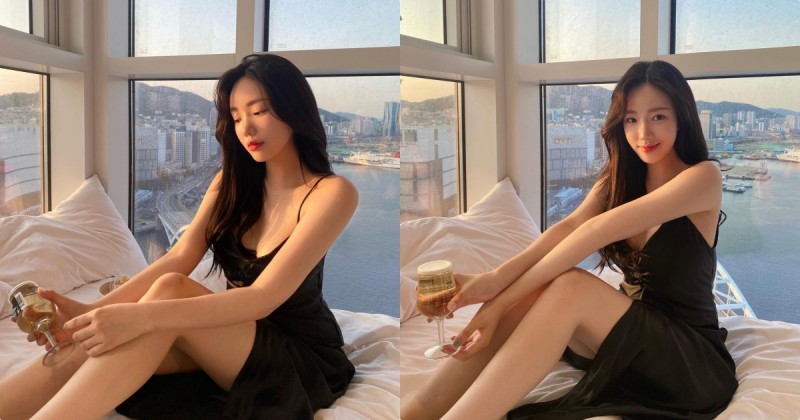 【万博娱乐】甜美小姐姐「度假海景照辣翻」，低胸洋裝襯托「優質好曲線」！
