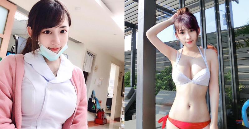 【万博娱乐】正妹護理師「Elle」制服被撐到好緊繃　甜美笑容讓網友都戀愛了！