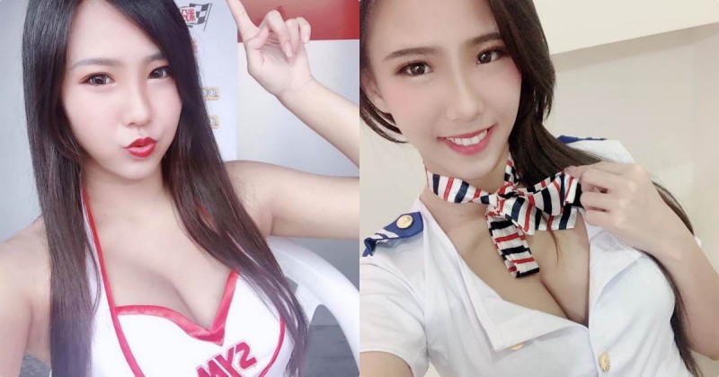 【万博娱乐】正妹釉釉Emily「化身美乳空姐」，解開扣子蹦出「性感事業線」！
