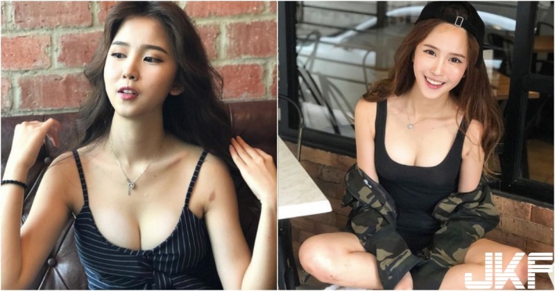 【万博娱乐】有溝！「甜美奶妹」低胸爆乳裝出遊！長髮一撥「雪白美乳」出來見客！