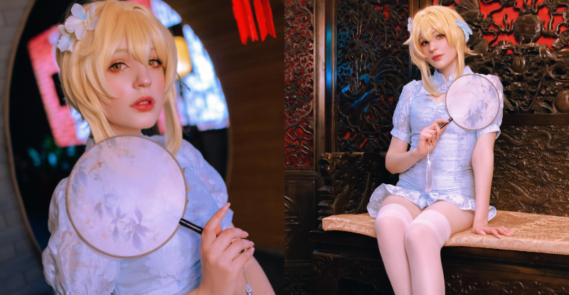 【万博娱乐】正妹Coser烏克蘭基因混搭日本魂　白皙嫰肌高顏值+二次元日系裝扮很可以