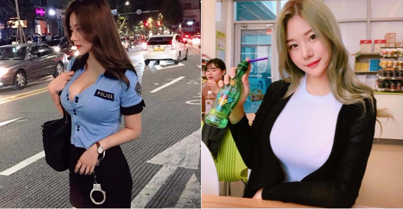 【万博娱乐】路邊驚見妹子領口下拉「超深豪溝」夾帶乳香味飄出，「猖狂乳量」讓人快受不了啦…
