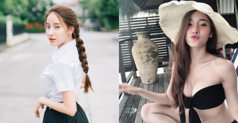 【万博娱乐】清新學生妹白襯衫底下是「火爆巨乳」！胸懷大「痣」讓人忍不住盯著看！