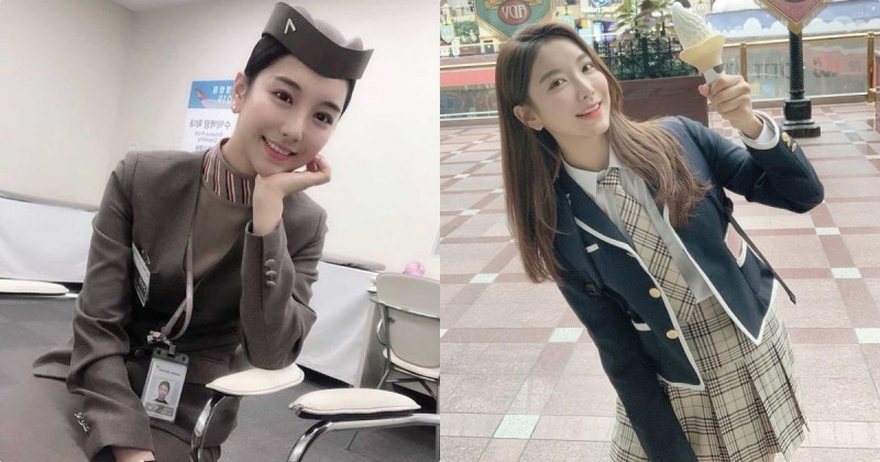 【万博娱乐】正妹空姐「高校制服照美翻」，「隱藏版的曲線」讓人好心動！