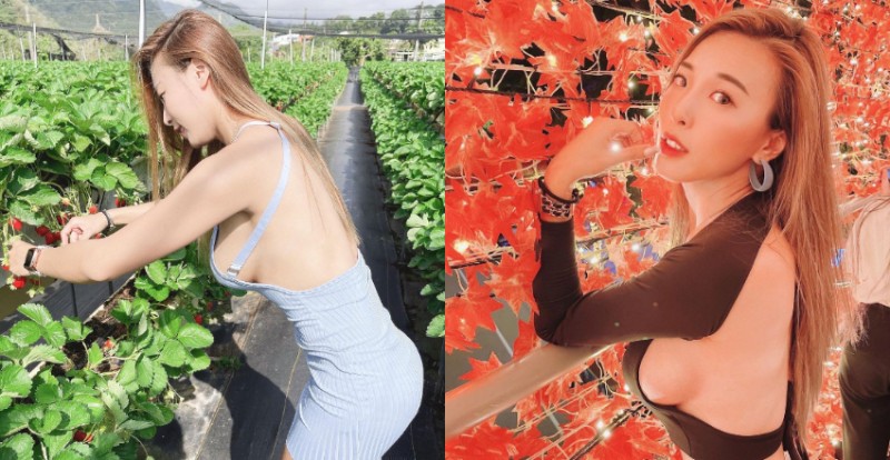 【万博娱乐】草莓季來了！巨乳博士班學生「Bella 貝拉」大露渾圓側奶採草莓