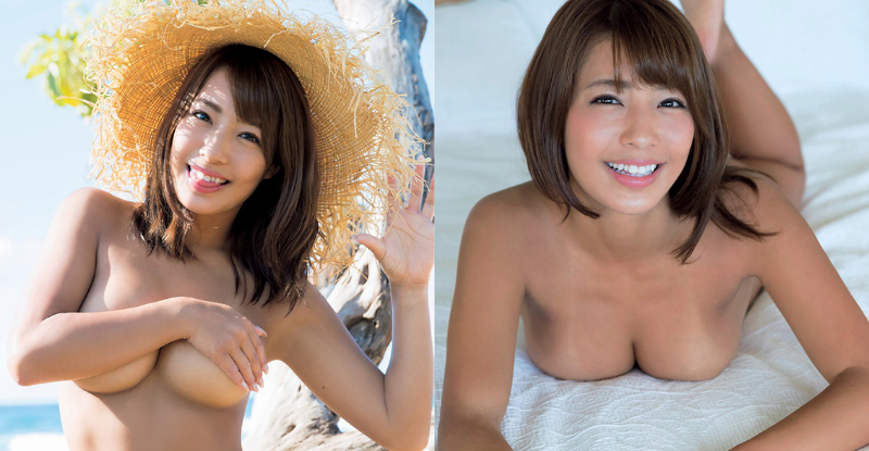 【万博娱乐】偷偷給你看「白的地方」！日本第一「焦糖美人」手捧巨乳露出圓潤奶球！