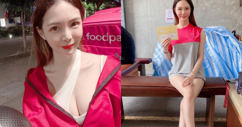 【万博娱乐】「爆乳正妹外送員」下班抽空打疫苗，「雪白美腿」讓人想在留觀區多坐一下！